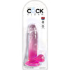 KING COCK - CLEAR PENE REALISTICO CON TESTICULOS 15.2 CM ROSA - Sensuana.es