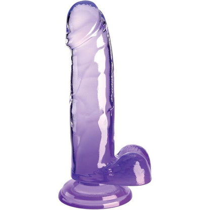 KING COCK - CLEAR PENE REALISTICO CON TESTICULOS 15.2 CM MORADO - Sensuana.es