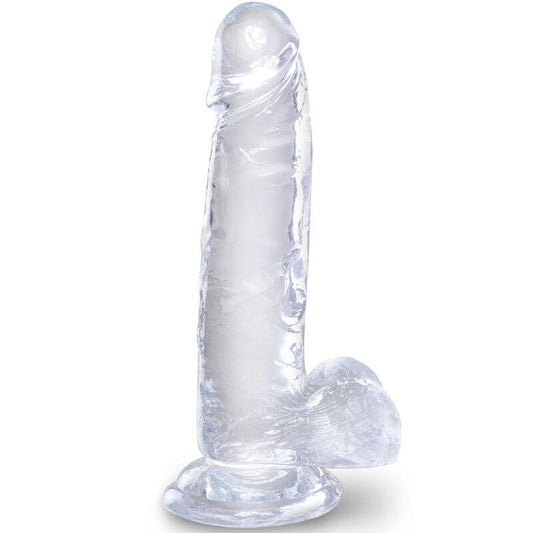 KING COCK - CLEAR PENE REALISTICO CON TESTICULOS 15.2 CM TRANSPARENTE - Sensuana.es