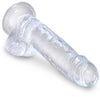 KING COCK - CLEAR PENE REALISTICO CON TESTICULOS 15.2 CM TRANSPARENTE - Sensuana.es