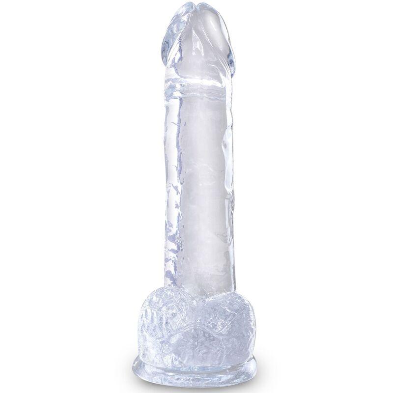 KING COCK - CLEAR PENE REALISTICO CON TESTICULOS 15.2 CM TRANSPARENTE - Sensuana.es