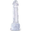 KING COCK - CLEAR PENE REALISTICO CON TESTICULOS 15.2 CM TRANSPARENTE - Sensuana.es