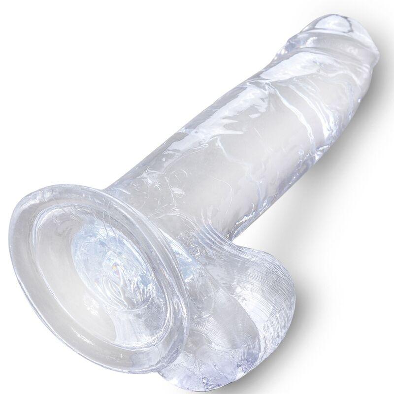 KING COCK - CLEAR PENE REALISTICO CON TESTICULOS 15.2 CM TRANSPARENTE - Sensuana.es