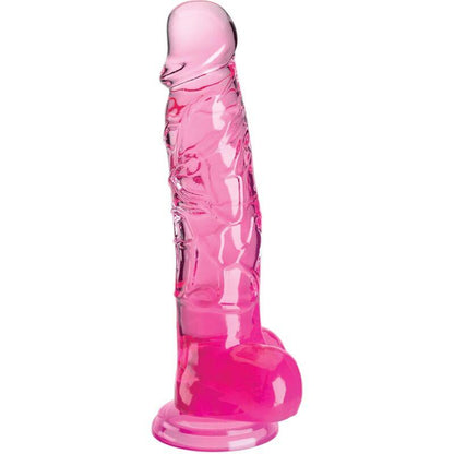 KING COCK - CLEAR PENE REALISTICO CON TESTICULOS 16.5 CM ROSA - Sensuana.es