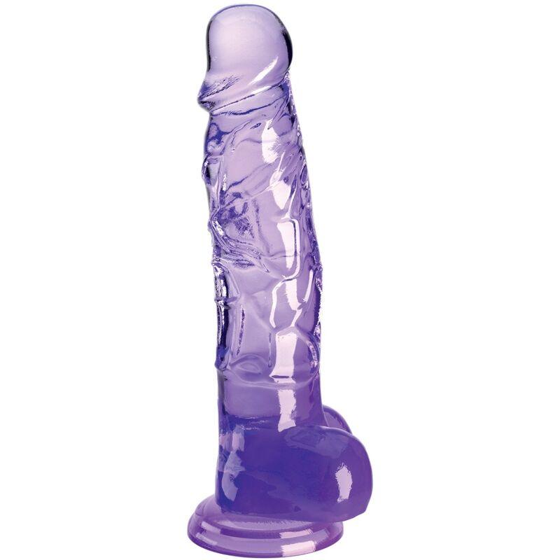 KING COCK - CLEAR PENE REALISTICO CON TESTICULOS 16.5 CM MORADO - Sensuana.es