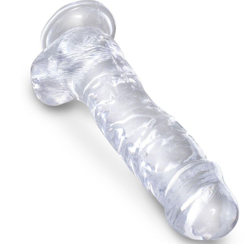 KING COCK - CLEAR PENE REALISTICO CON TESTICULOS 16.5 CM TRANSPARENTE - Sensuana.es