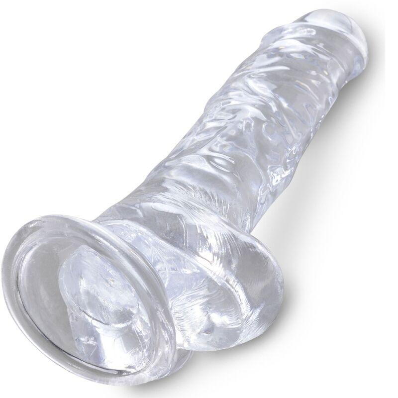 KING COCK - CLEAR PENE REALISTICO CON TESTICULOS 16.5 CM TRANSPARENTE - Sensuana.es