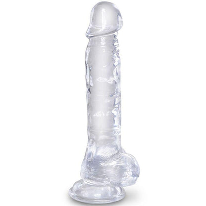 KING COCK - CLEAR PENE REALISTICO CON TESTICULOS 16.5 CM TRANSPARENTE - Sensuana.es