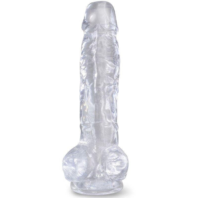 KING COCK - CLEAR PENE REALISTICO CON TESTICULOS 16.5 CM TRANSPARENTE - Sensuana.es