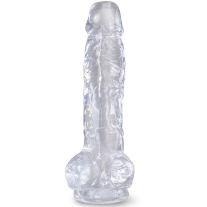 KING COCK - CLEAR PENE REALISTICO CON TESTICULOS 16.5 CM TRANSPARENTE - Sensuana.es