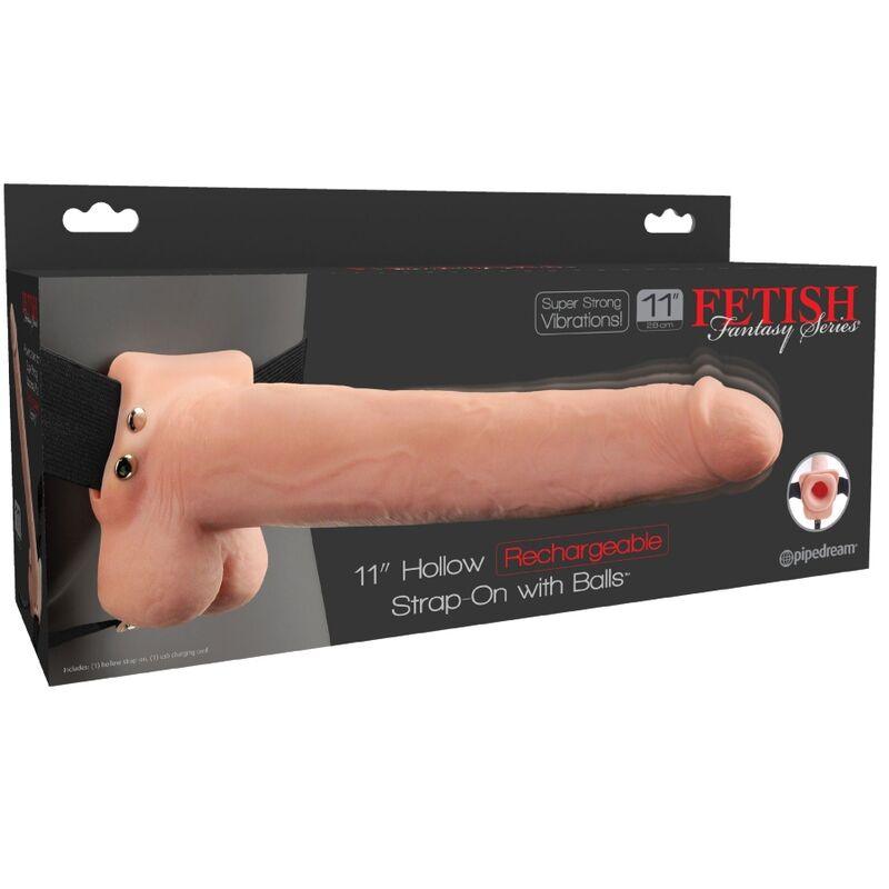 FETISH FANTASY SERIES - ARNES AJUSTABLE PENE REALISTICO CON TESTICULOS RECARGABLE Y VIBRADOR 28 CM - Sensuana.es