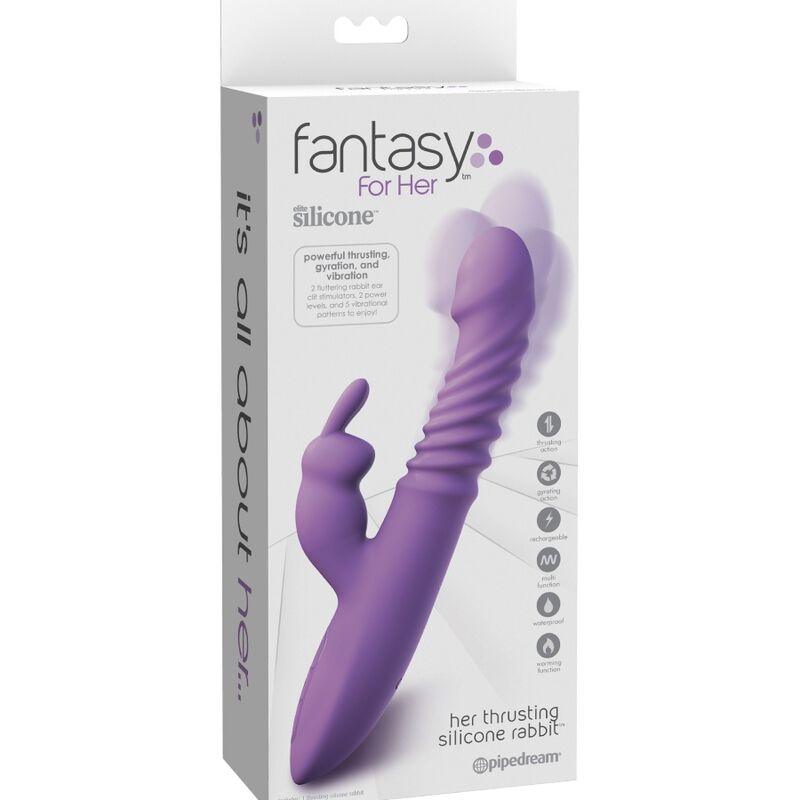 FANTASY FOR HER - ESTIMULADOR CLITORIS RABBIT CON FUNCION CALOR OSCILACION Y VIBRACION VIOLETA - Sensuana.es