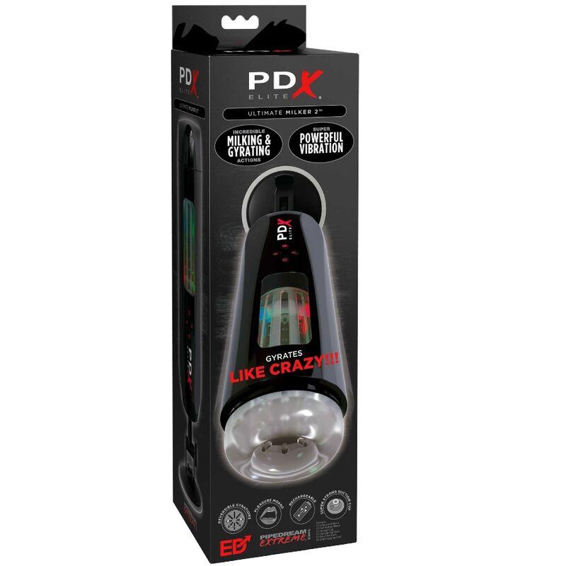 PDX ELITE - MASTURBADOR STROKER ULTIMATE MILKER 2 GIRATORIO Y VIBRADOR - Sensuana.es