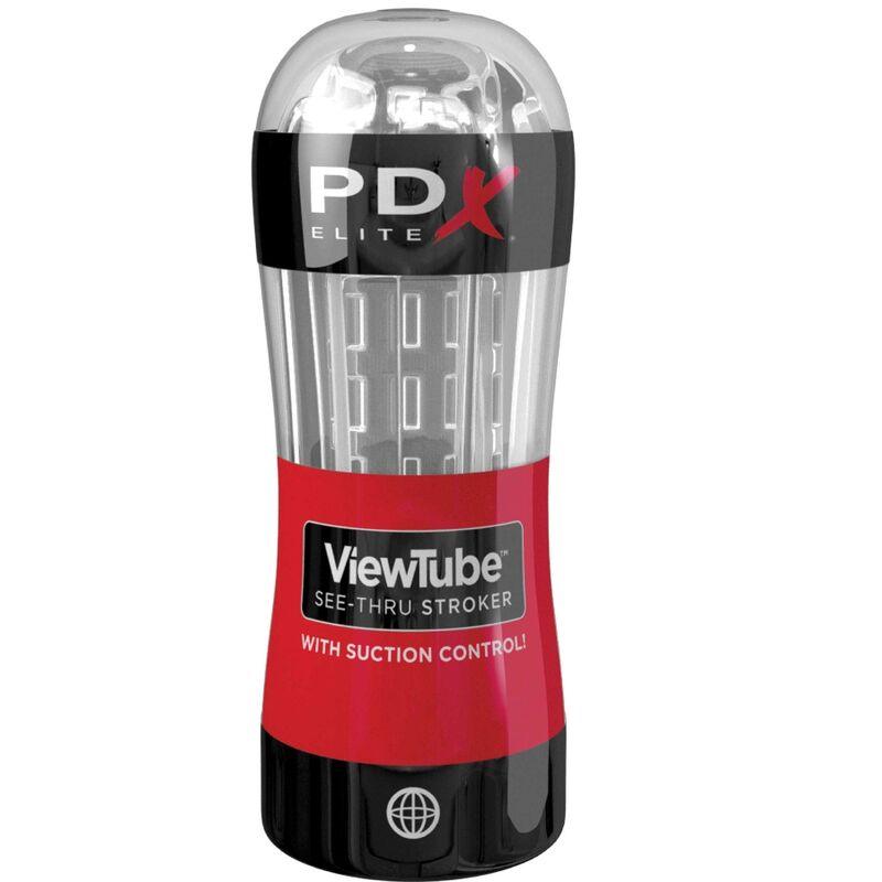 PDX ELITE - MASTURBADOR STROKER VIEWTUBE CONTROL SUCCION TRANSPARENTE - Sensuana.es