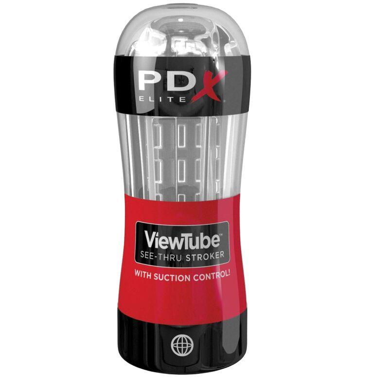 PDX ELITE - MASTURBADOR STROKER VIEWTUBE CONTROL SUCCION TRANSPARENTE - Sensuana.es