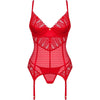 OBSESSIVE - INGRIDIA CORSET & TANGA ROJO XS/S - Sensuana.es