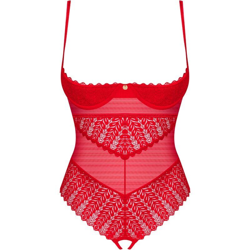 OBSESSIVE - INGRIDIA CROTCHLESS TEDDY ROJO XS/S - Sensuana.es