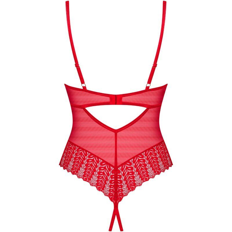 OBSESSIVE - INGRIDIA CROTCHLESS TEDDY ROJO XS/S - Sensuana.es