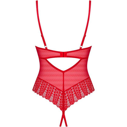 OBSESSIVE - INGRIDIA CROTCHLESS TEDDY ROJO XS/S - Sensuana.es