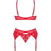 OBSESSIVE - INGRIDIA SET DOS PIEZAS CROTCHLESS ROJO XL/XXL - Sensuana.es