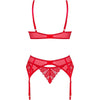 OBSESSIVE - INGRIDIA SET TRES PIEZAS ROJO XS/S - Sensuana.es