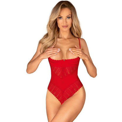 OBSESSIVE - INGRIDIA CROTCHLESS TEDDY ROJO XS/S - Sensuana.es