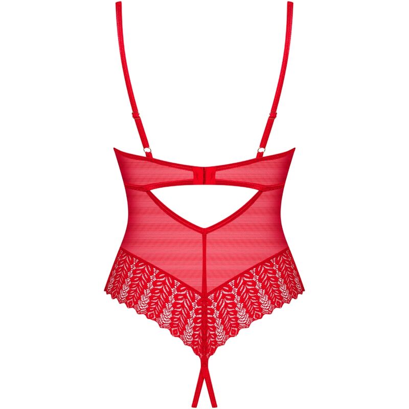 OBSESSIVE - INGRIDIA CROTCHLESS TEDDY ROJO XS/S - Sensuana.es