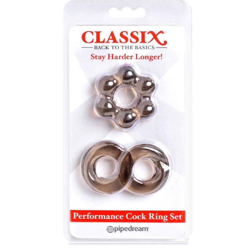 CLASSIX - SET 2 ANILLOS PENE GRIS - Sensuana.es