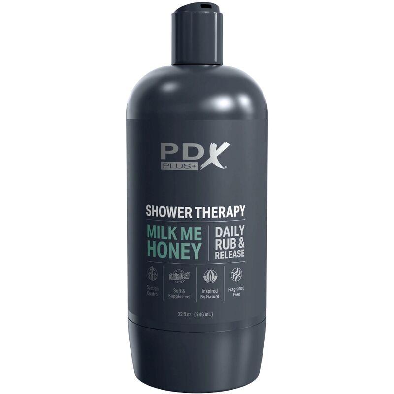 PDX PLUS - MASTURBADOR STROKER DISEÑO DISCRETO DE BOTE CHAMPU MILK ME HONEY - Sensuana.es