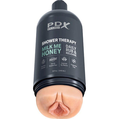 PDX PLUS - MASTURBADOR STROKER DISEÑO DISCRETO DE BOTE CHAMPU MILK ME HONEY - Sensuana.es