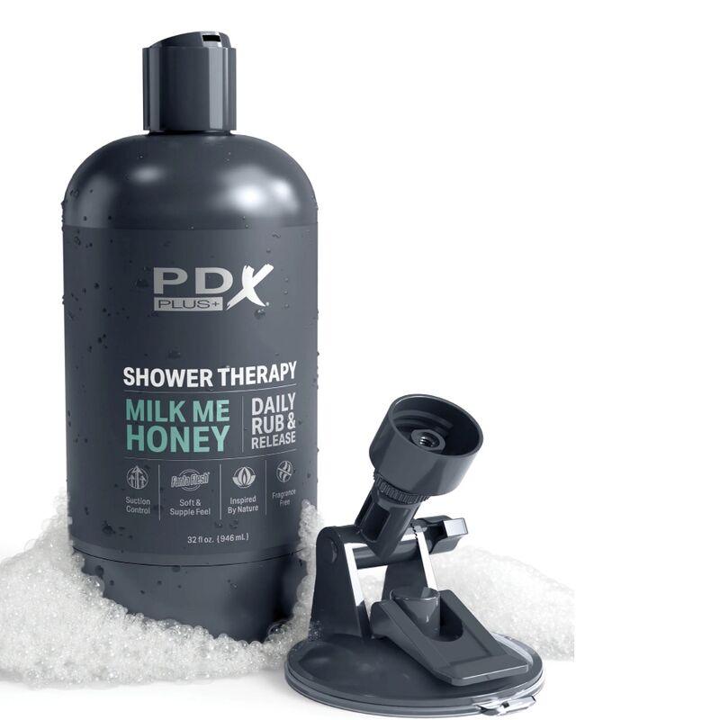 PDX PLUS - MASTURBADOR STROKER DISEÑO DISCRETO DE BOTE CHAMPU MILK ME HONEY - Sensuana.es