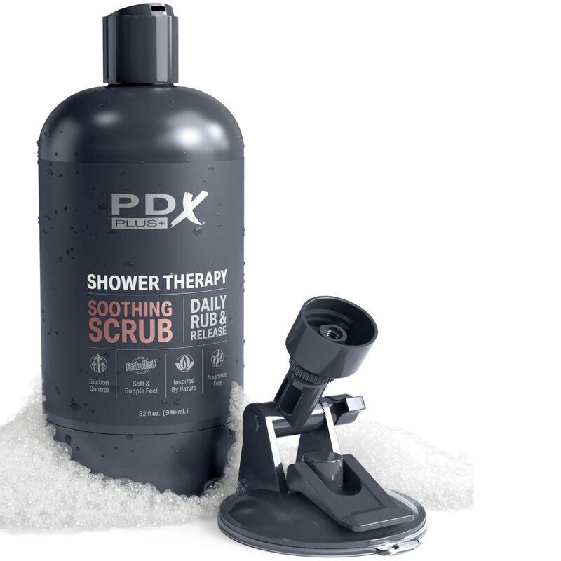 PDX PLUS - MASTURBADOR STROKER DISEÑO DISCRETO DE BOTE CHAMPU SOOTHING SCRUB CARAMELO - Sensuana.es