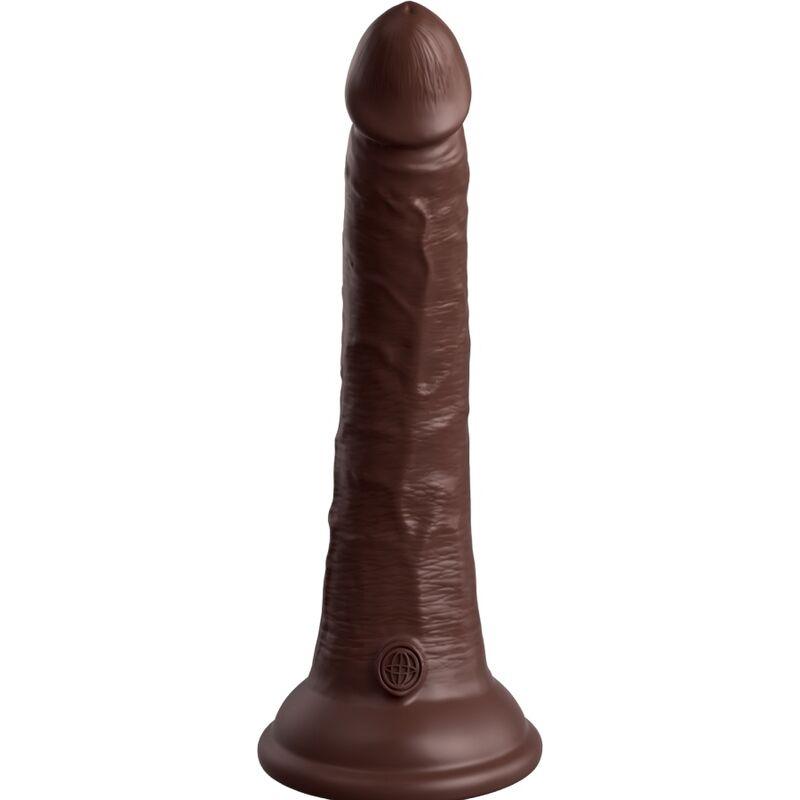 KING COCK - ELITE DILDO REALISTICO SILICONA 17.8 CM MARRON - Sensuana.es