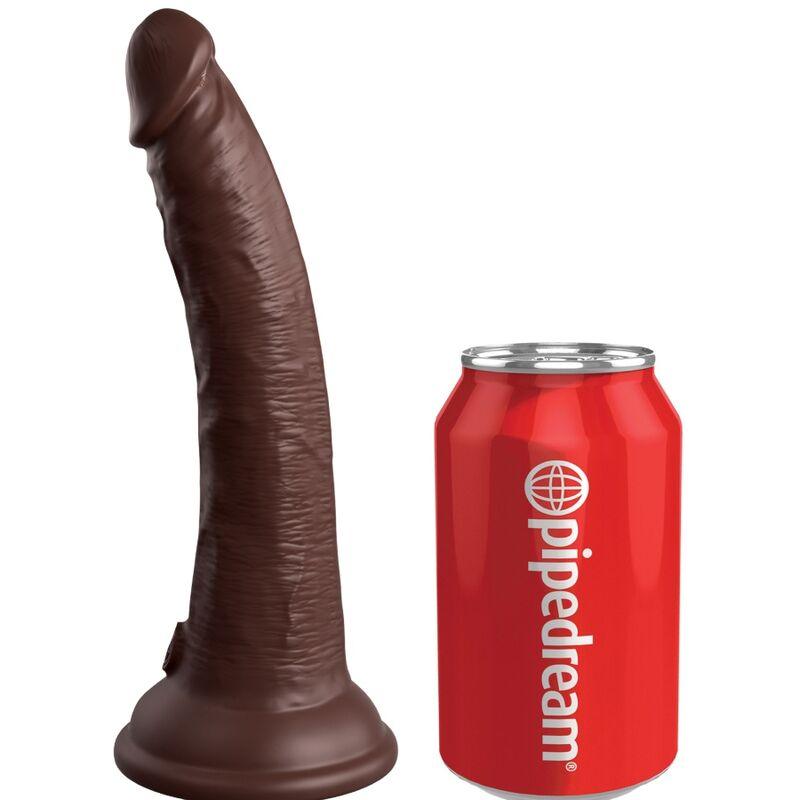 KING COCK - ELITE DILDO REALISTICO SILICONA 17.8 CM MARRON - Sensuana.es