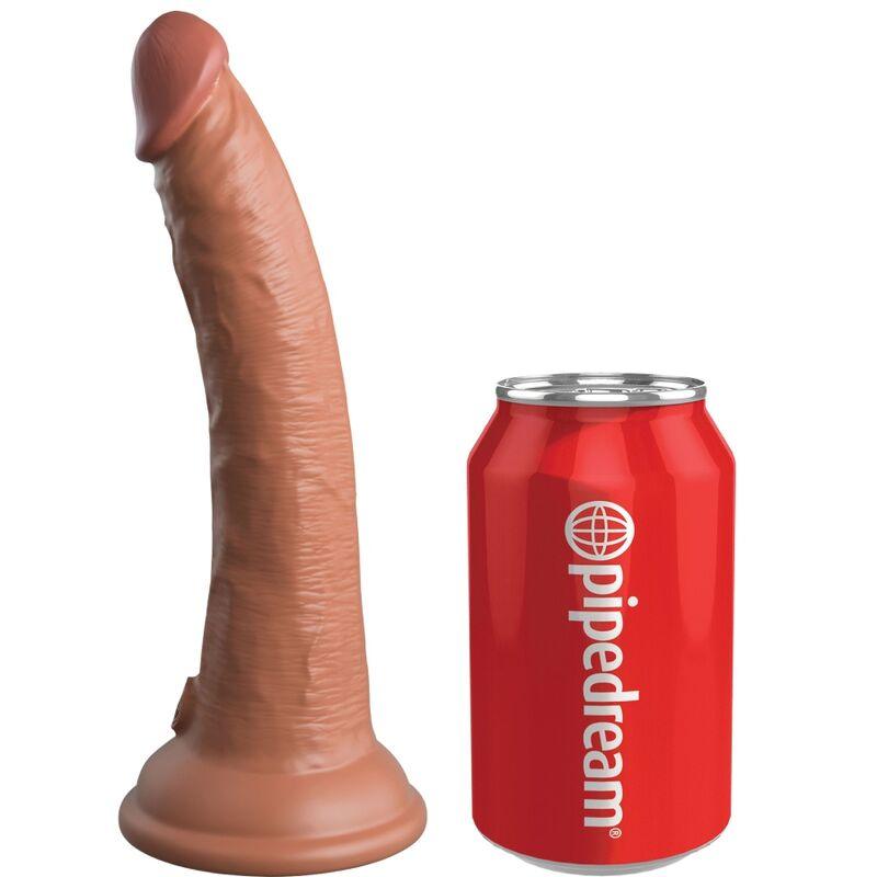 KING COCK - ELITE DILDO REALISTICO SILICONA 17.8 CM CARAMELO - Sensuana.es