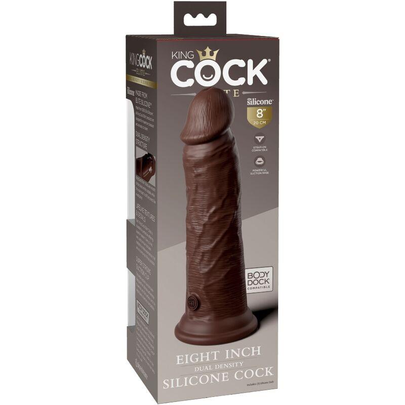 KING COCK - ELITE DILDO REALISTICO SILICONA 20.3 CM MARRON - Sensuana.es