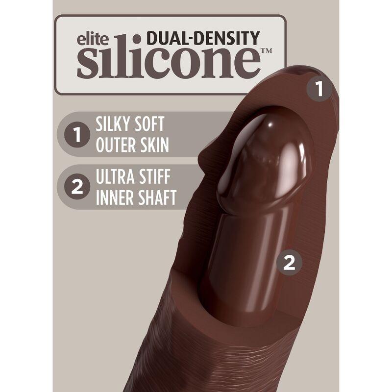 KING COCK - ELITE DILDO REALISTICO SILICONA 20.3 CM MARRON - Sensuana.es