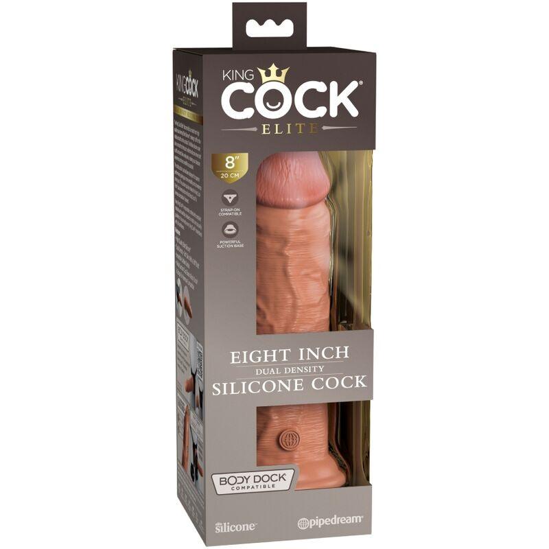 KING COCK - ELITE DILDO REALISTICO SILICONA 20.3 CM CARAMELO - Sensuana.es