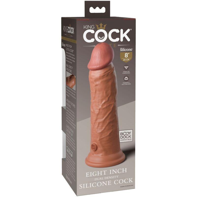 KING COCK - ELITE DILDO REALISTICO SILICONA 20.3 CM CARAMELO - Sensuana.es