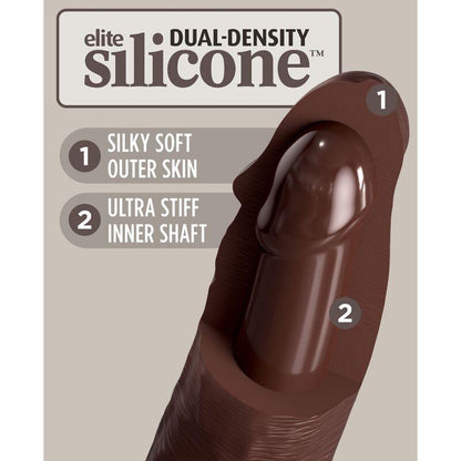 KING COCK - ELITE DILDO REALISTICO SILICONA 28 CM MARRON - Sensuana.es