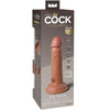 KING COCK - ELITE DILDO REALISTICO VIBRADOR & SILICONA 15.2 CM CARAMELO - Sensuana.es