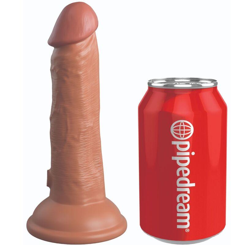 KING COCK - ELITE DILDO REALISTICO VIBRADOR & SILICONA 15.2 CM CARAMELO - Sensuana.es