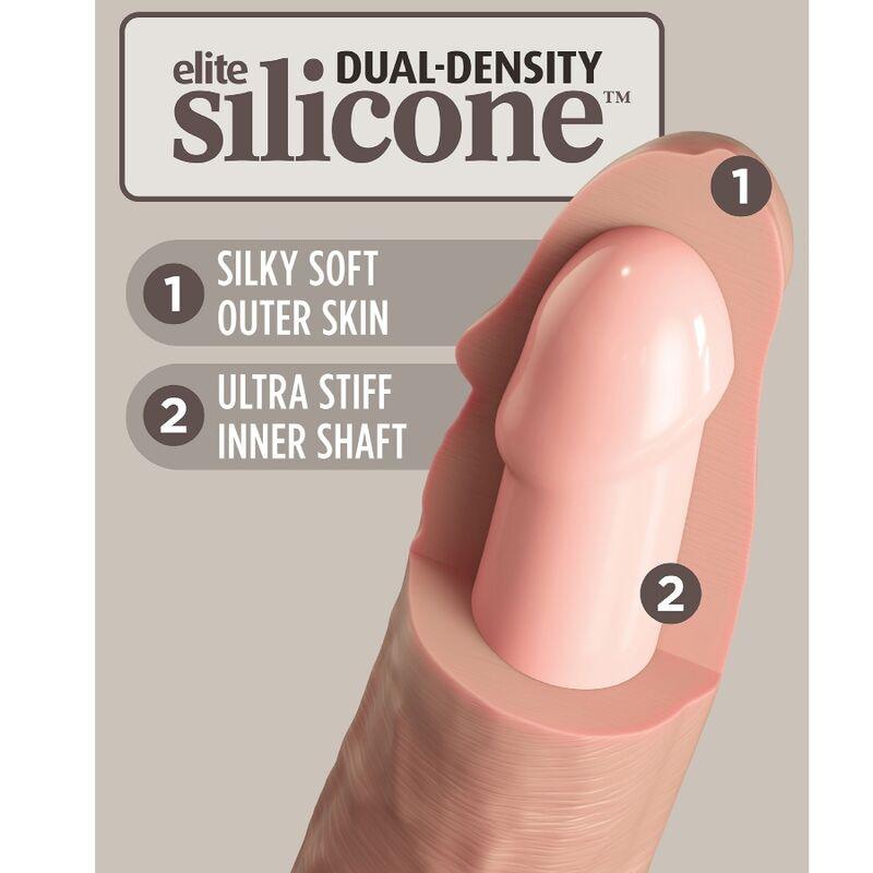 KING COCK - ELITE DILDO REALISTICO VIBRADOR & SILICONA 15.2 CM - Sensuana.es