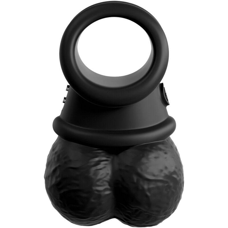 KING COCK - ELITE ANILLO CON TESTICULOS DE SILICONA VIBRADOR - Sensuana.es