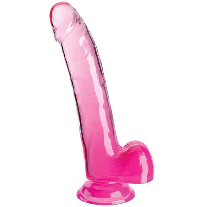 KING COCK - CLEAR DILDO CON TESTICULOS 20.3 CM ROSA - Sensuana.es