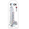 KING COCK - CLEAR DILDO CON TESTICULOS 20.3 CM TRANSPARENTE - Sensuana.es