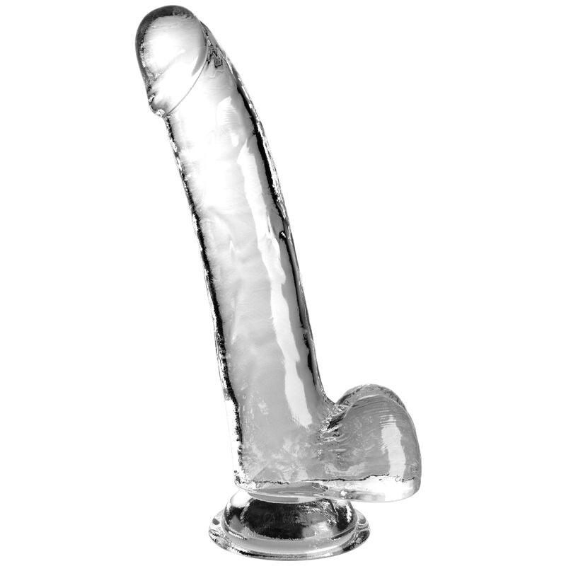 KING COCK - CLEAR DILDO CON TESTICULOS 20.3 CM TRANSPARENTE - Sensuana.es