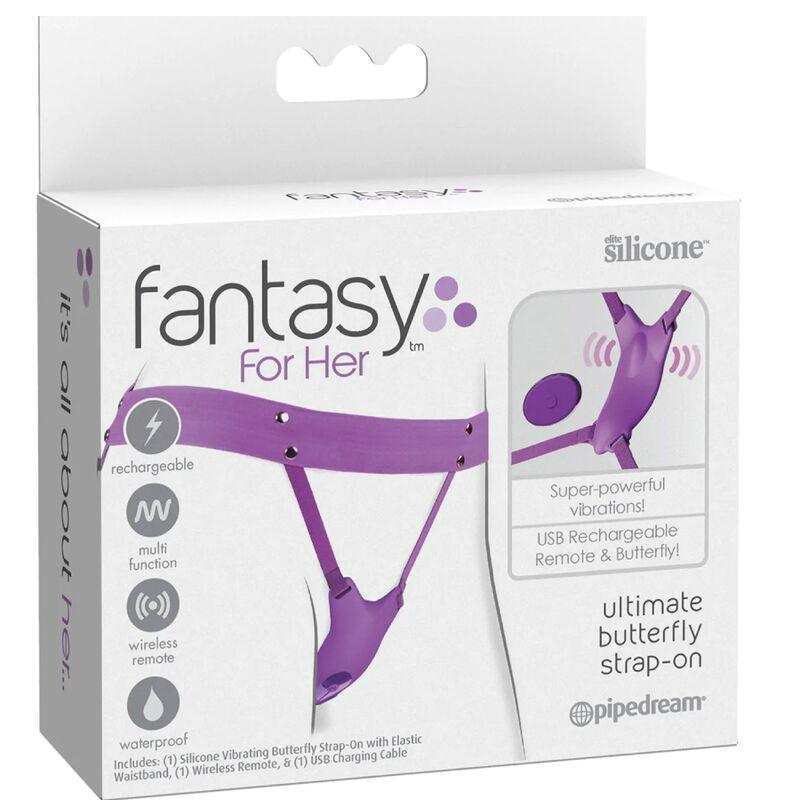 FANTASY FOR HER - ARNES MARIPOSA VIBRADOR, RECARGABLE & CONTROL REMOTO VIOLETA - Sensuana.es