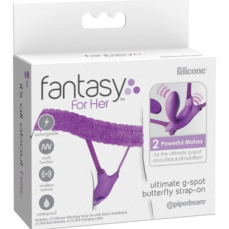 FANTASY FOR HER - ARNES MARIPOSA G-SPOT CON VIBRADOR, RECARGABLE & CONTROL REMOTO VIOLETA - Sensuana.es