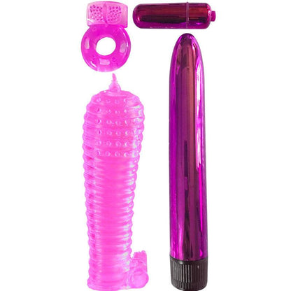 CLASSIX - KIT PARA PAREJAS CON ANILLO, FUNDA Y BALAS ROSA - Sensuana.es